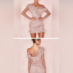 House of CB Pink Mini Dress with Chic Silhouette